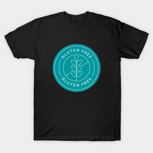 Gluten free logo - blue and white T-Shirt